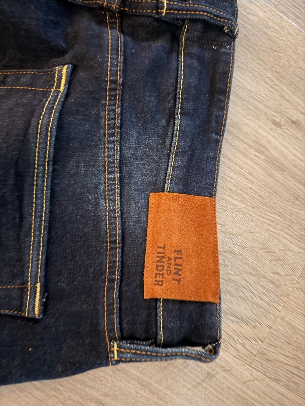Flint and Tinder Straight Leg Jeans in Dark Indigo
